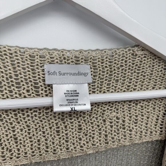 Soft Surroundings Double Layer Boho Open Cardigan Sweater Size XL - Picture 12 of 12